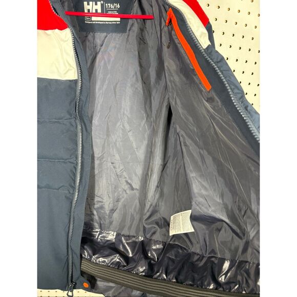 Helly Hansen Cyclone Ski Winter Jacket boys NAVY 16 - Picture 8 of 10